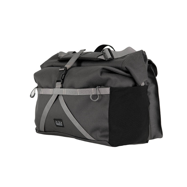 Brompton Borough Roll Top Bag Large Grey BikeBike